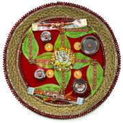 Vinayaka Leaf Designer Rakhi Pooja Thali