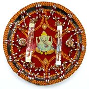 Rakhi Pearl Ganesha Moli Premium Pooja Thali