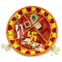Kundan Swastik Mauli Rakhi Pooja Thali
