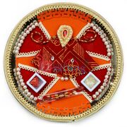 Chunari Pearl Swastik Rakhi Pooja Thali