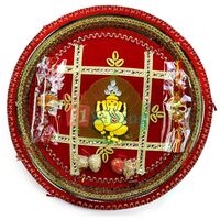 Gota Ganesh Piple Leave Rakhi Pooja Thali