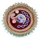 Awesome Kundan Mayur Jhalar Fancy Pooja Thali