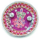Silver Zari Zardosi Fower Silver Beads Jhalar Pooja Thali