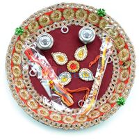 Excellent Pearl Beads Flower Pooja Thali