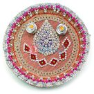 Betal Leaf Kundan Designer Rakhi Pooja Thali