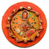 Traditional Kundan and Paper Mache Rakhi Pooja Thali