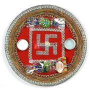 Mate Swastic Traditional Rakhi Pooja Thali