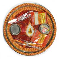 Traditional Hand Made Mouli Chunari Rakhi Pooja Thali