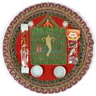 Handicraft Mate Ganesha Zardozi Border Rakhi Pooja Thali