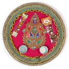 Beautiful Central Designer Kundan Rakhi Pooja Thali