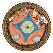 Handicraft Kundan Pearl Rakhi Pooja Thali