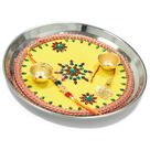Amazing Multi Color Kundan Worked Rakhi Pooja Thali