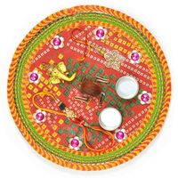 Ganesha Chunari with Mauli Designer Rakhi Pooja Thali