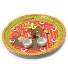 Ganesha Chunari with Mauli Designer Rakhi Pooja Thali