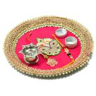 Bunti with Awesome Border Rakhi Pooja Thali