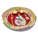 Glass and Dori Worked Awesome Rakhi Pooja Thali