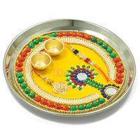 Fabulous Colorful Store and Pearl Rakhi Pooja Thali
