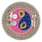 Kundan Gota Work Rakhi Pooja Thali for Raksha Bandhan