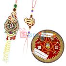 Ganesha Mauli Rakhi Thali with Pearl Rakhi Pair