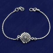 Pure 70% Silver Floral Rakhi 