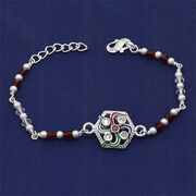 Pure 70% Silver powerful Swastik Rakhi 