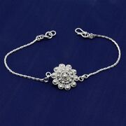 Pure 70% Silver Traditional Floral Rakhi