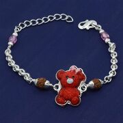 Pure 70% Silver Rudraksha Teddy Rakhi