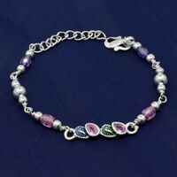 Pure 70% Silver Petals Rakhi 
