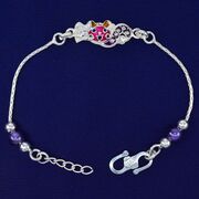 Meenakari Work Stylish 70% Pure Silver Bracelet Rakhi - 8.8 Grams