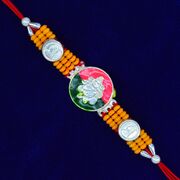 Shri Ganesha Beautiful Looking Pure Silver Rakhi 