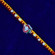 Stunning Looking Divine Ganesha Pure Silver Attractive Brother Rakhi