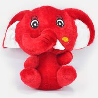 Red Color Cute Soft Toy Elephant for Kids