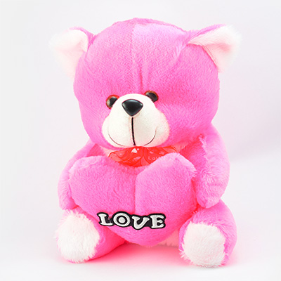 Cute Sitting Teddy Bear Soft Toy with Neck Bow