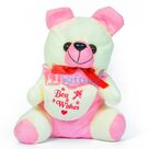 Pinky-White Small Bow Teddy Bear