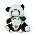 Black-White Stuffed Puppy Pair