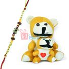 Twin Monkey Stuff Toy for Kids n One Amazing Fancy Rakhi