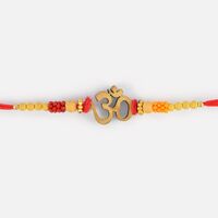 Elegant and Exclusive Beads Om Rakhi for Bhaiya