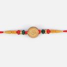 Wooden Studded OM Sandalwood Rakhi