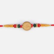 Wooden Studded OM Sandalwood Rakhi