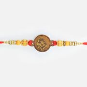 Shri Ganesha On Sandalwood Base Special Divine Sandalwood Rakhi for Brother