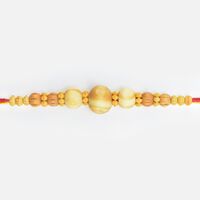 Sandalwood Beaded Liner Design Stunning Looking Rakhi for Brother