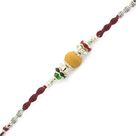 Traditional Sandalwood Silver String Rakhi