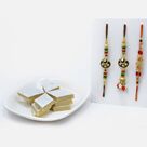 Magnificient Bhaiya-Bhabhi Rakhi with Tasty Kaju Katli