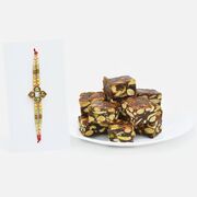 Beautiful Bhaiya-Bhabhi Rakhi with Kanha Anjeer Dryfruit