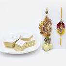 Attractive Bhaiya-Bhabhi Rakhi with Kaju Katli