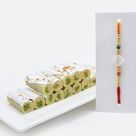 Delicious Kaju Pista Roll with Simple Rakhi 