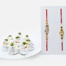Veera and Ganesha Rakhi Set of 2 with Tasty Kaju Kalash