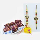 Colors Everywhere Rakhi Set for Bhaiya-Bhabhi and Led Elephant Kids Rakhi withKaju Rose Laddu