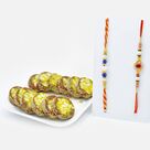 Kaju Anjeer Chakra with Elegant Rakhi Set of 2 for Brothers