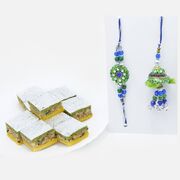 Bhaiya-Bhabhi Rakhi with Savory Pista Badam Barfi